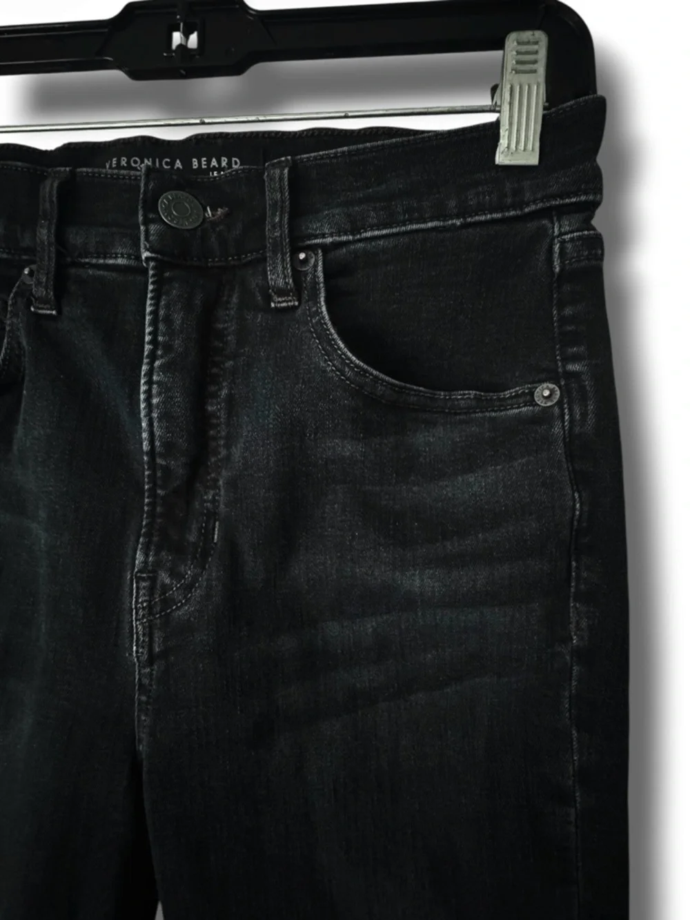 💞Veronica Beard Carly Kick Flare High Rise • Wash Dark Ink (Wash Black) • Sz 28